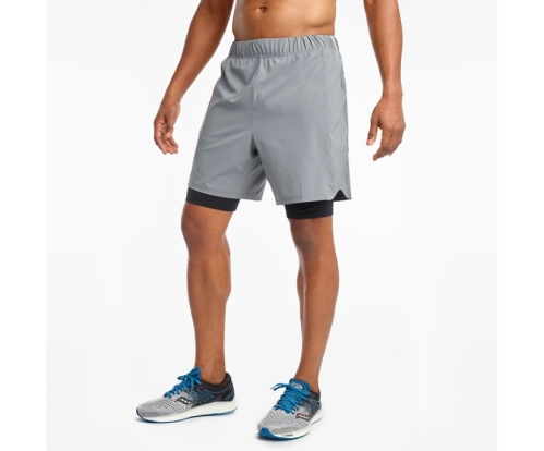 Tenis Saucony Doubleback 7" 2-1 Short Hombre Pantalones cortos Ropa Castlerock México MX-817-HF